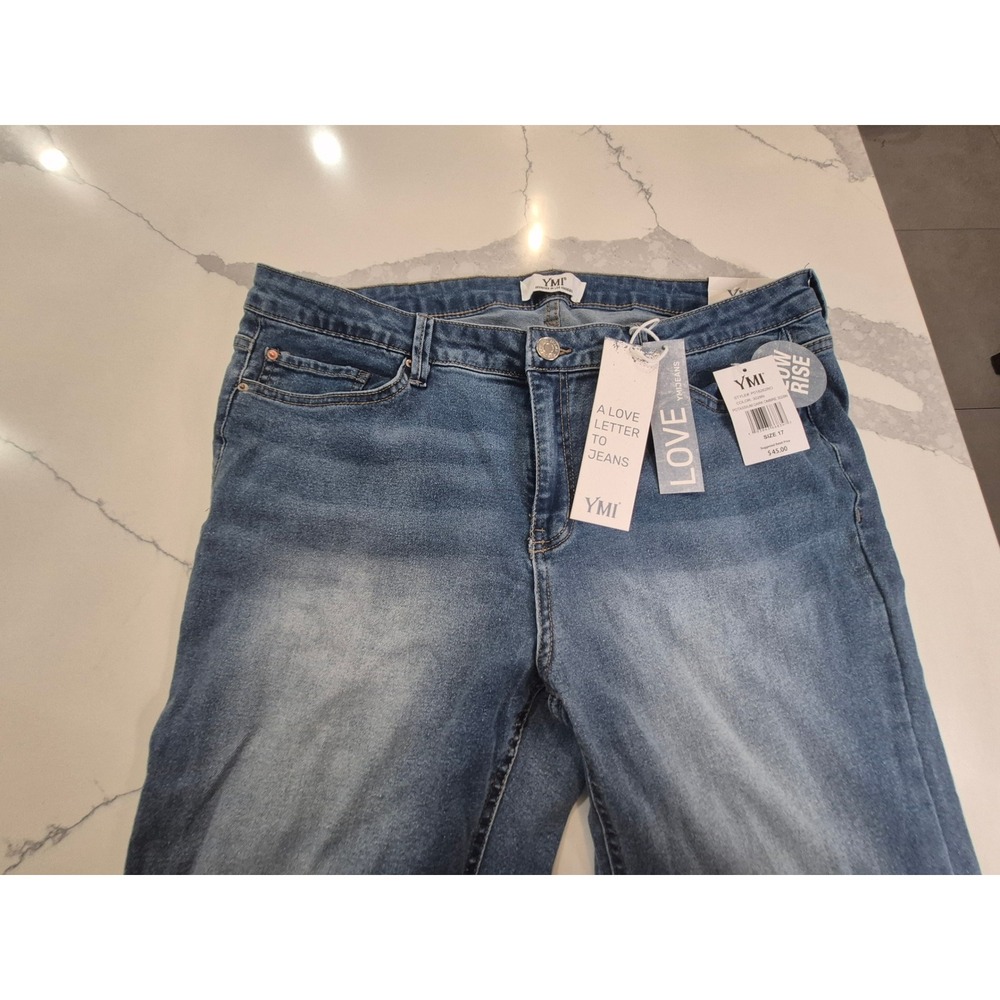 YMI Love Low Rise Bootcut Jeans Potassium Dark Ombre Wash P018282RO Womens 17/33